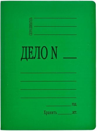 Скоросшиватель бумажный  А4"ДЕЛО" 360 г/кв.м мелованный зеленый 660586 Attache