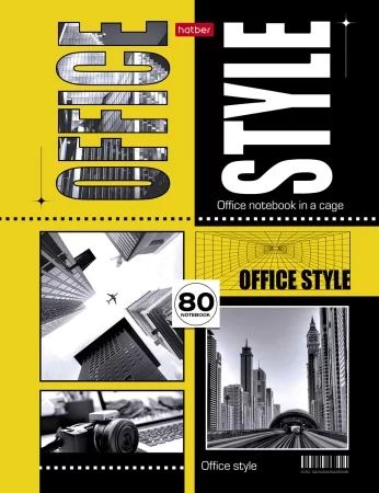 Бизнес-блокнот А5  80л клетка "Office Style" 5-цв. блок (084939) 29922 Хатбер