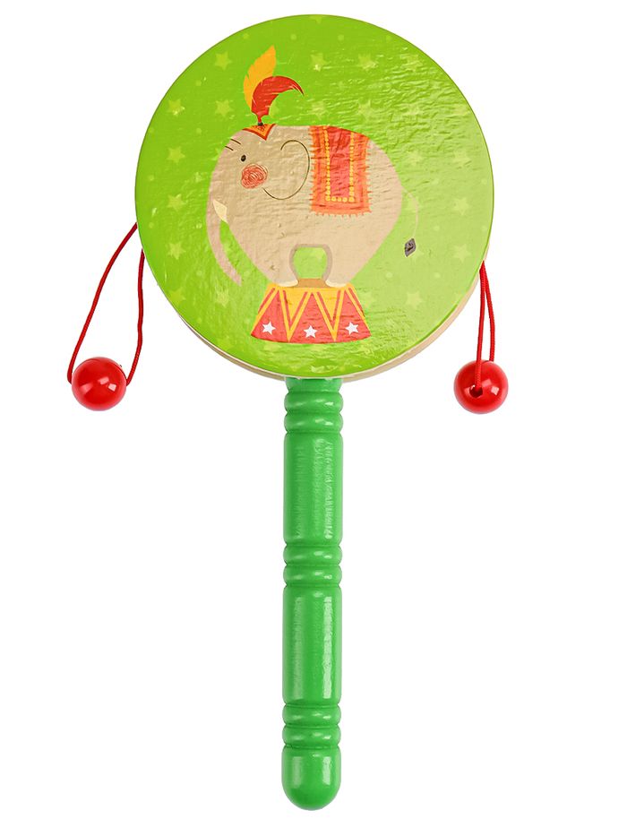 Деревянная Игрушка Колотушка с бусинками (16,5см, в ассорт., в пакете) AN02775, (Рыжий кот)