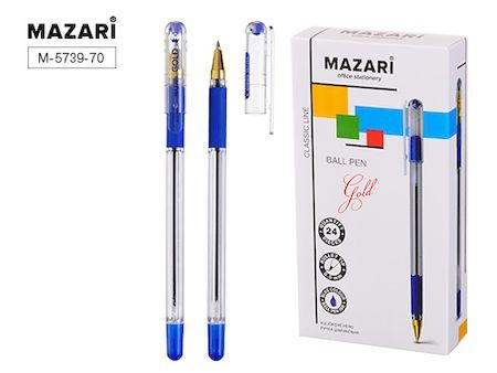 Ручка шариковая  MC GOLD синяя 0.5мм M-5739-70 Mazari