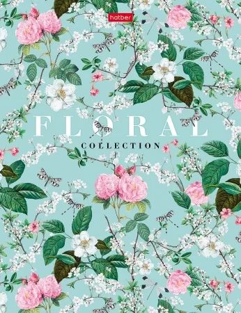 Бизнес-блокнот А5  80л клетка "Floral collection" 5-цв. блок (084942) 29921 Хатбер