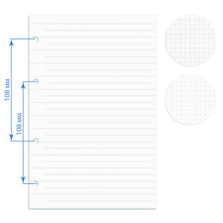 Сменный блок для тетради А5  80л клетка, линия, точка 57376 Феникс