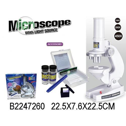 Микроскоп (свет, увеличение 100х/200х/450х, с аксессуарами, в коробке, от 8 лет) B2247260, (Huada Toy Co.,Ltd)