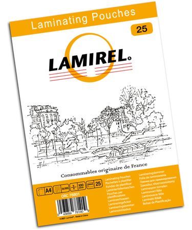 Пленка для ламинирования А4 25 шт 100мкм LA-78801 Lamirel