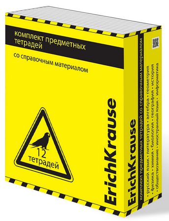 Комплект предметных тетрадей 48л  12 шт. в пленке с пластиковой обложкой "Be Informed" 62126 ErichKrause