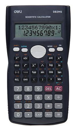 Калькулятор научный 10+2 разряда ED82MS 158х85х22 мм темно-синий (1147246) Deli