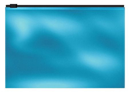 Папка на гибкой молнии  B5 54981 ZIP Glossy Ice Metallic непрозрачный, голубой ErichKrause
