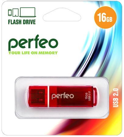 USB-флеш-накопитель PERFEO 16GB C13 Red Perfeo