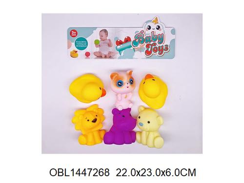 Baby Toys Животные (6шт., с пищалкой, в сетке, от 3 лет) SCA99-A, (URUMQI OUBAOLOON IMPORT-EXPORT TRADING CO.,LTD)