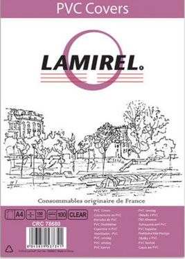 Обложка для переплета А4 100 шт. 150мкм прозрачная PVC  LA-78680 Lamirel