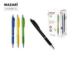 Ручка автоматическая шариковая "VIGOROUS" синяя 1.0мм M-7634B-70 Mazari