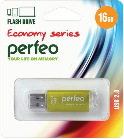 USB-флеш-накопитель PERFEO 16GB E01 Gold economy series Perfeo