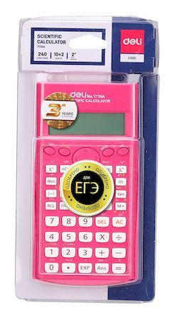 Калькулятор научный 10+2 разряда E1710A/RED 88х23х165 мм розовый (1189127) Deli